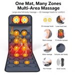 Colchoneta de masaje de cuerpo entero con terapia de calor y masaje por vibración para el cuello, la espalda y las piernas - Imagen 2