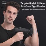 Pistola per massaggio deep tissue con 6+ testine massaggianti e 5 livelli di velocità per rilassare i muscoli - immagine 2