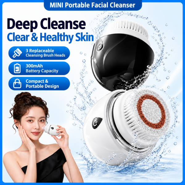 Mini electric facial cleansing brush