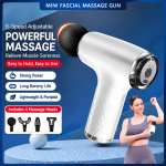 Mini Massage Gun with 6-Speed Adjustment & 4 Massage Heads for Muscle Relaxation