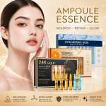 Facial Ampoule Serum Set – Hyaluronic Acid, Vitamin C & 24K Gold