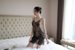 Women’s Sheer Lace Chemise – V Neck Floral Nightdress Lingerie - Image 5
