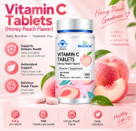 Vitamin C Chewable Tablets – Peach Flavor, 100 Count - Image 5