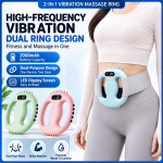 2-in-1 Vibration Massage Ring – Rechargeable Handheld Body Massager with LED Display