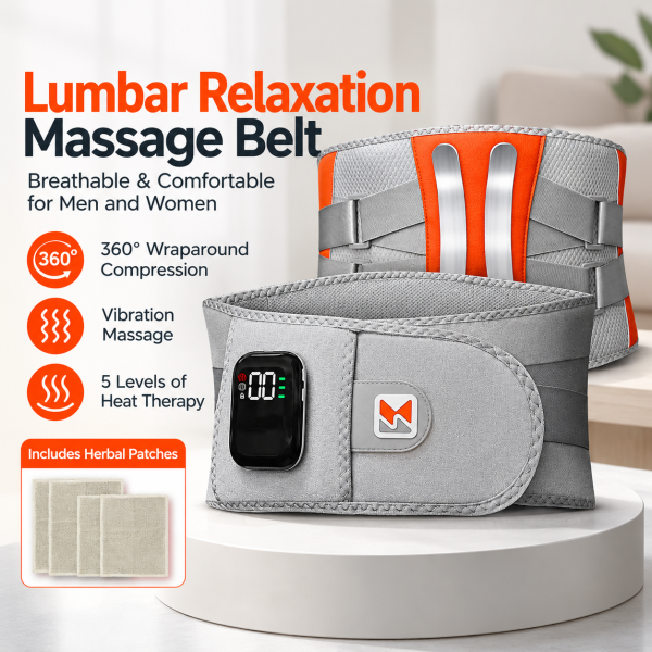 Heated waist massager belt