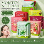 Plant Fruit Extract Facial Sheet Mask Set 30 Pack – Hydrating Nourishing Face Mask Collection