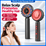 Electric Scalp Massager with Red & Blue Light & Serum Applicator