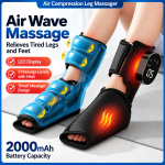 Air Compression Foot & Ankle Massager with Heat & Vibration Therapy