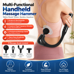 Mini Handheld Massage Gun with 4 Massage Heads & 5 Speed Levels for Muscle Relaxation
