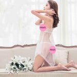 Completo Lingerie Babydoll in Pizzo da Donna – Camicia da Notte in Maglia Trasparente & Slip - immagine 3