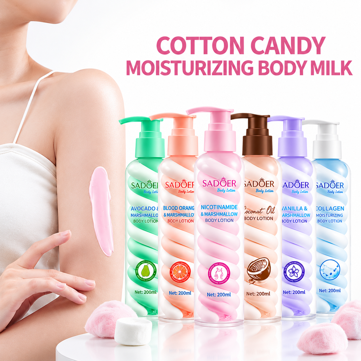 f93b632e-e81a-41f7-9ebc-2e645b290b17 Niacinamide Marshmallow Moisturizing Body Lotion 200ml - Image 1