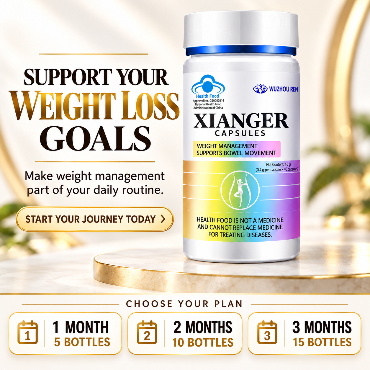 主 L-Carnitine Weight Management Capsules – 1/2/3 Month Weight Management Program - Image 1
