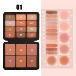 Eyeshadow and blush makeup palette