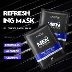 Men’s Hydrating Facial Mask – Refreshing Oil Control Sheet Masks, 10 Pack