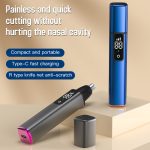 Rechargeable Electric Nose Hair Trimmer – LED Display, Type-C Charging & Washable Blade