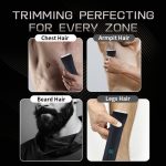 Cordless Electric Body Hair Trimmer for Men – Ceramic Blade, LED Display & IPX6 Waterproof - Image 2