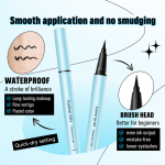 Waterproof Black Liquid Eyeliner Pen – Fine Tip Smudge-Resistant Eye Liner - Image 3