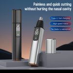 Rechargeable Electric Nose Hair Trimmer – LED Display, Type-C Charging & Washable Blade - Image 3