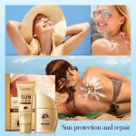 Gold Collagen SPF50+ Sunscreen Set – Face & Body UV Protection Cream - Image 4