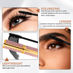 Waterproof Lengthening & Volumizing Mascara – Smudge-Resistant Black Lash Mascara - Image 4