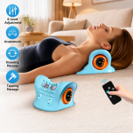 Cervical massage pillow with kneading and remote