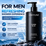 Men's Charm Blue Fragrance Shower Gel 500ml – Refreshing Ocean Scent Body Wash