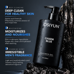 Gel douche parfumé Men’s Charm Blue 500 ml – Laver le corps au parfum d’océan rafraîchissant – Image 2