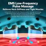 Electric Cervical Massage Pillow with EMS Pulse, Heat & Vibration - Image 4
