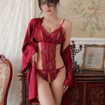 Body de encaje floral para mujer – Lencería de una pieza con entrepierna abierta