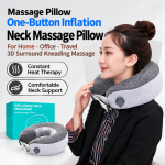U-shaped neck massage pillow with heat