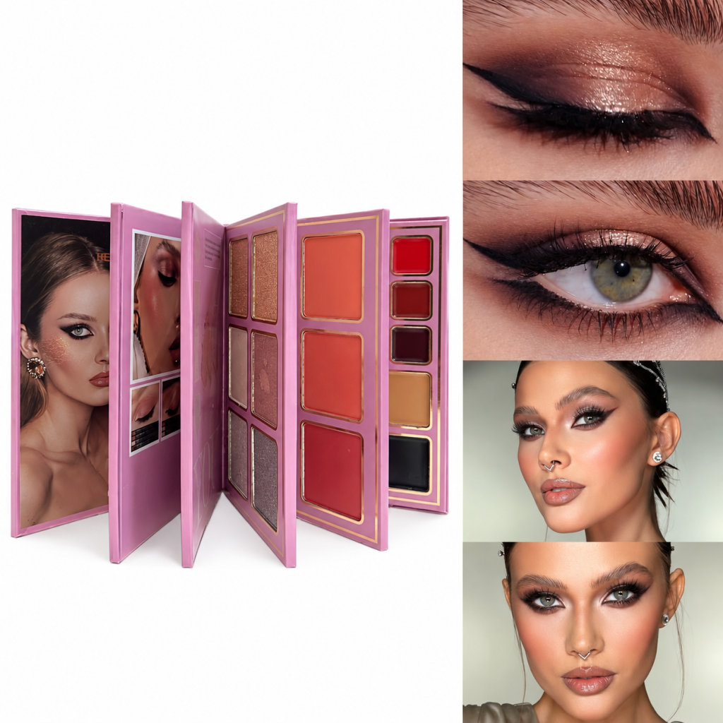 Multi-color all-in-one makeup palette