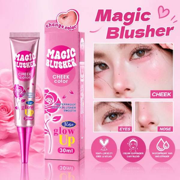 Liquid cream blush makeup tube