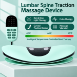 Lumbar Spine Traction Massage Device with Red & Blue Light Therapy, Heat Therapy and Vibration Massage