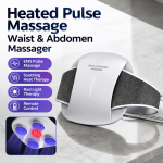 Heated Pulse Massage Waist & Abdomen Massager with EMS Pulse Therapy, Red Light Therapy & Remote Control