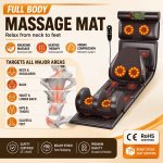 Full-body electric massage mat with kneading and heat