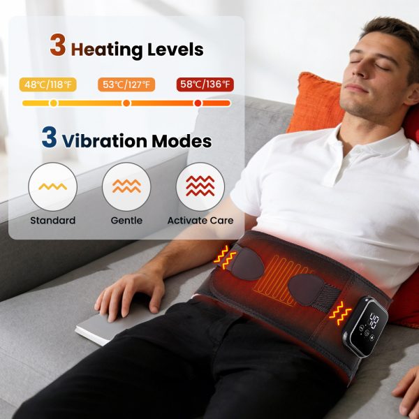 Heated massage waist belt