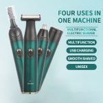 Cortapelos/Trimmer eléctrico de aseo masculino 4 en 1 con recarga USB para barba y vello corporal - Imagen 2