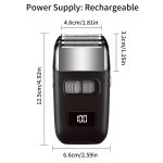 3-Blade Rotary Electric Shaver for Men USB Rechargeable Beard Trimmer with LED Display - Image 2