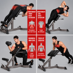 Banc à hyperextension réglable pour salle de sport à domicile – Appareil pliable pour extensions du dos et renforcement des muscles profonds – Image 2