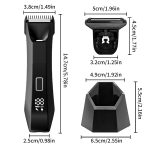 Kit rasoio elettrico e regolatore per il corpo da uomo 2 in 1 impermeabile e ricaricabile via USB - immagine 3