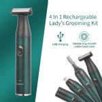 Cortapelos/Trimmer eléctrico de aseo masculino 4 en 1 con recarga USB para barba y vello corporal - Imagen 3