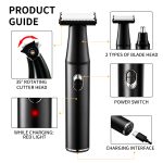 Kit per la toelettatura da uomo con Rasoio Elettrico 2-in-1 e Trimmer per Peli del Naso Ricaricabile USB - immagine 4
