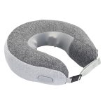 Oreiller de massage cervical en U avec chaleur et vibrations – Image 4