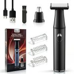 Kit per la toelettatura da uomo con Rasoio Elettrico 2-in-1 e Trimmer per Peli del Naso Ricaricabile USB - immagine 5