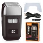 3-Blade Rotary Electric Shaver for Men USB Rechargeable Beard Trimmer with LED Display - Image 6